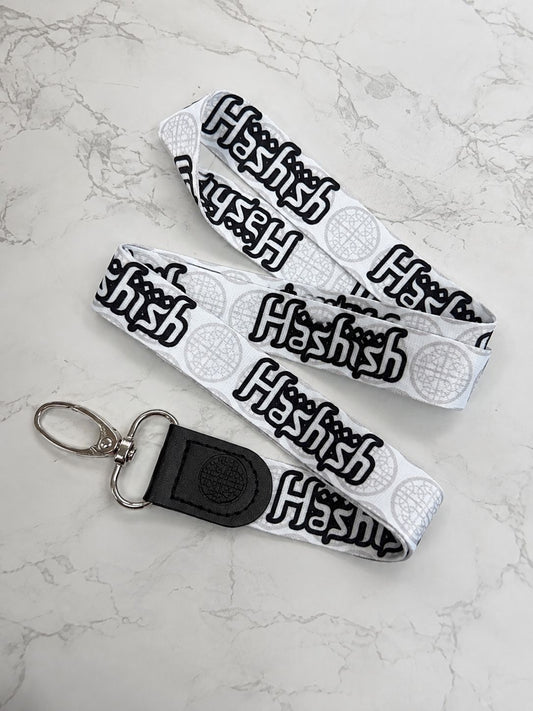 Hashish Signature Lanyard - White