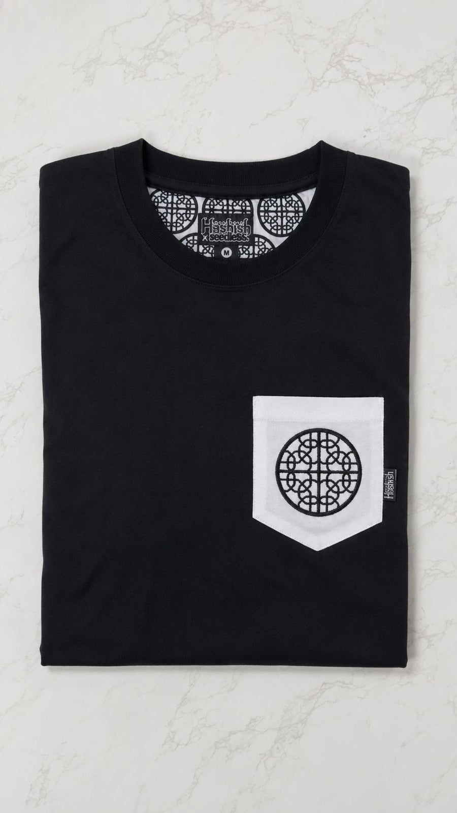 Hashish x SeedleSs Pocket Tee = Black