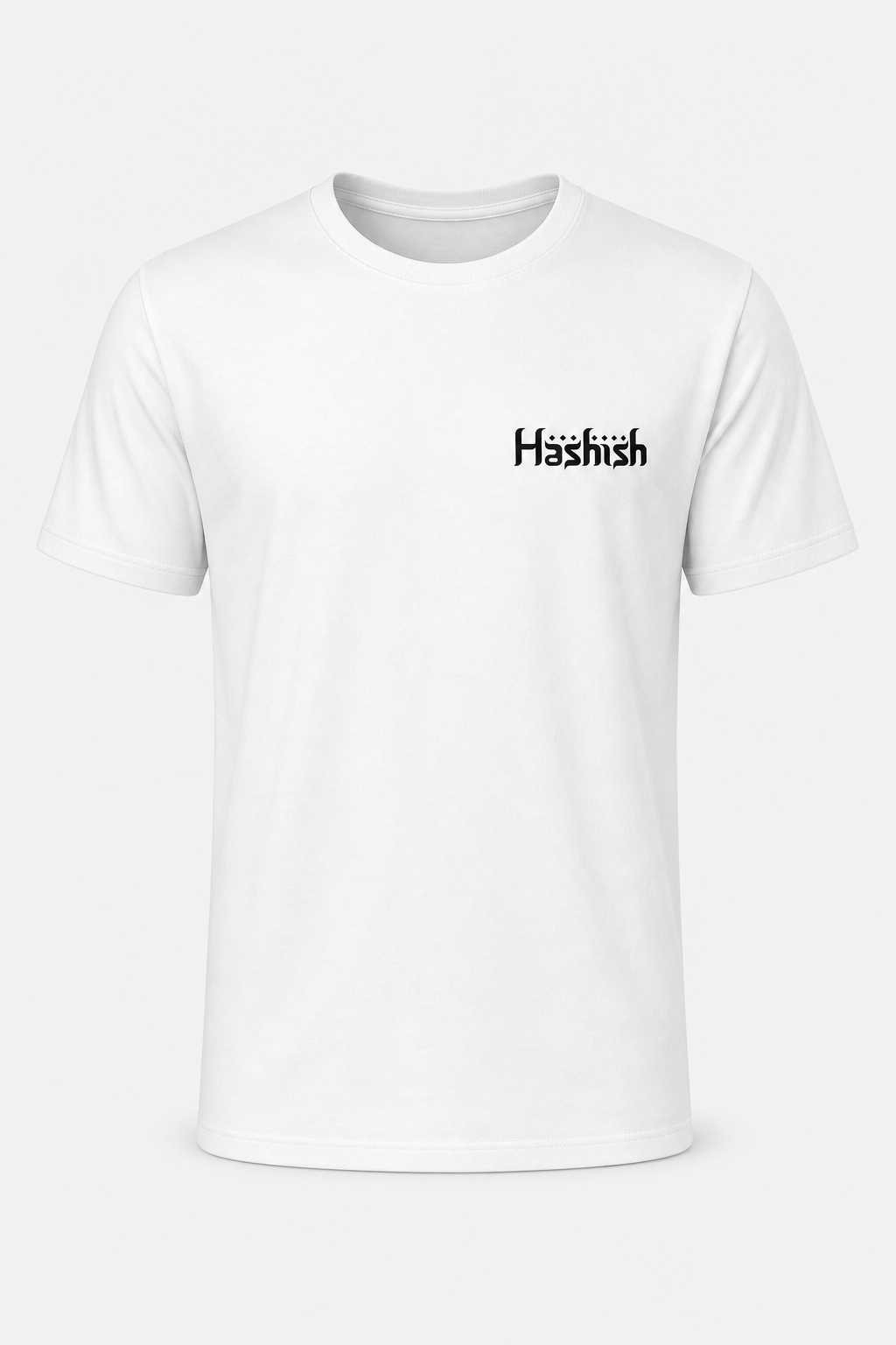 Hashish Signature Tee — Regular Fit (White)