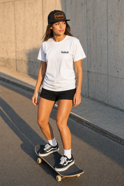 Hashish Signature Tee — Regular Fit (White)