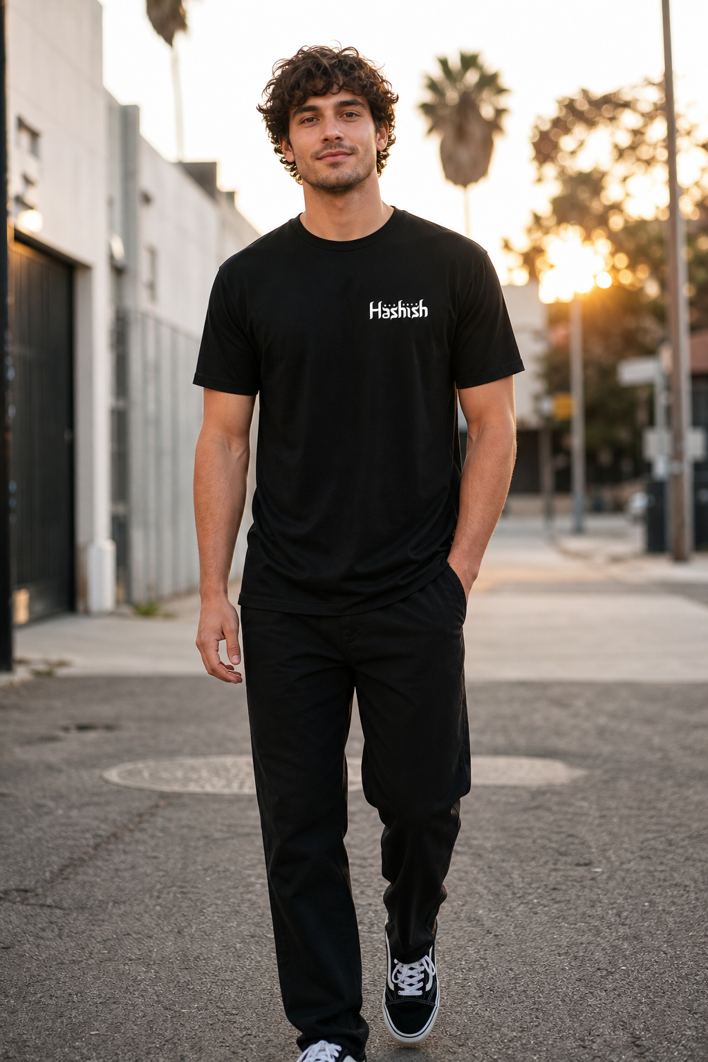 Hashish Signature Tee — Regular Fit / Black