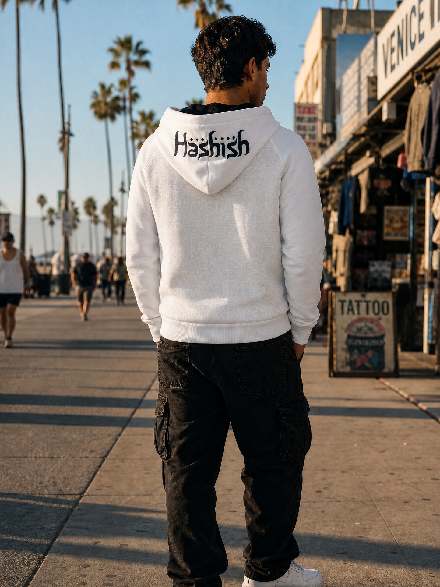Hashish x SeedleSs Stash Pocket Hoodie – White