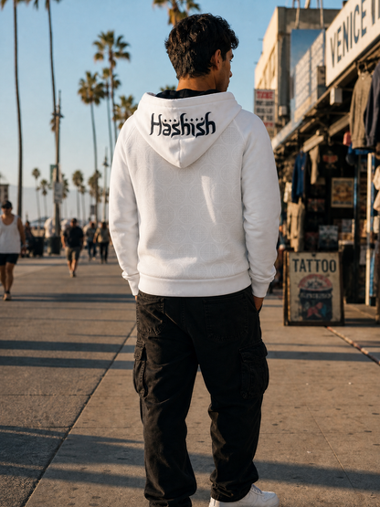 Hashish x SeedleSs Stash Pocket Hoodie – White