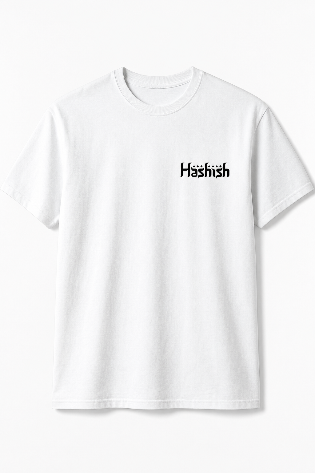 Hashish Signature Tee — Regular Fit White