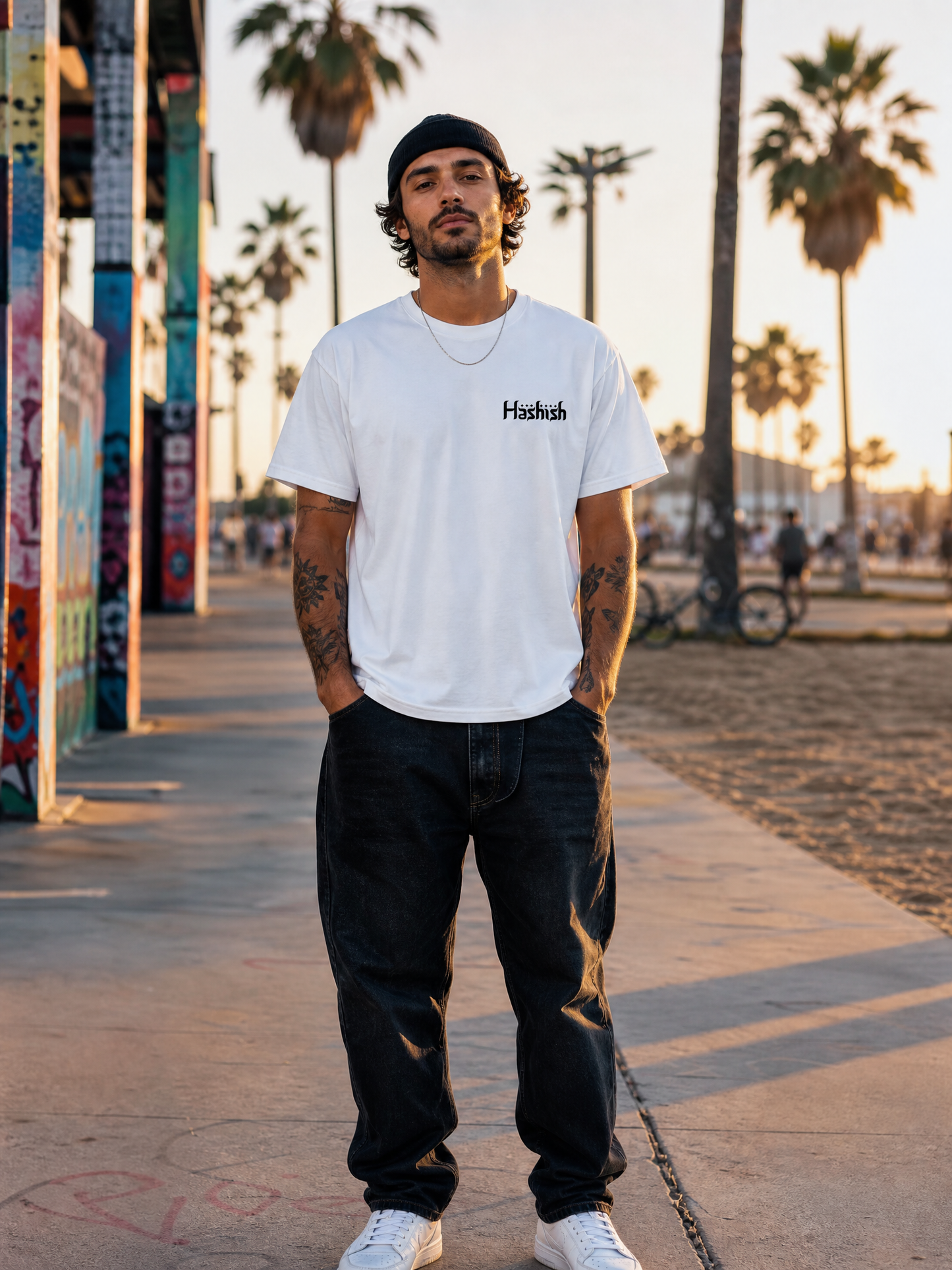 Hashish Signature Tee — Regular Fit White