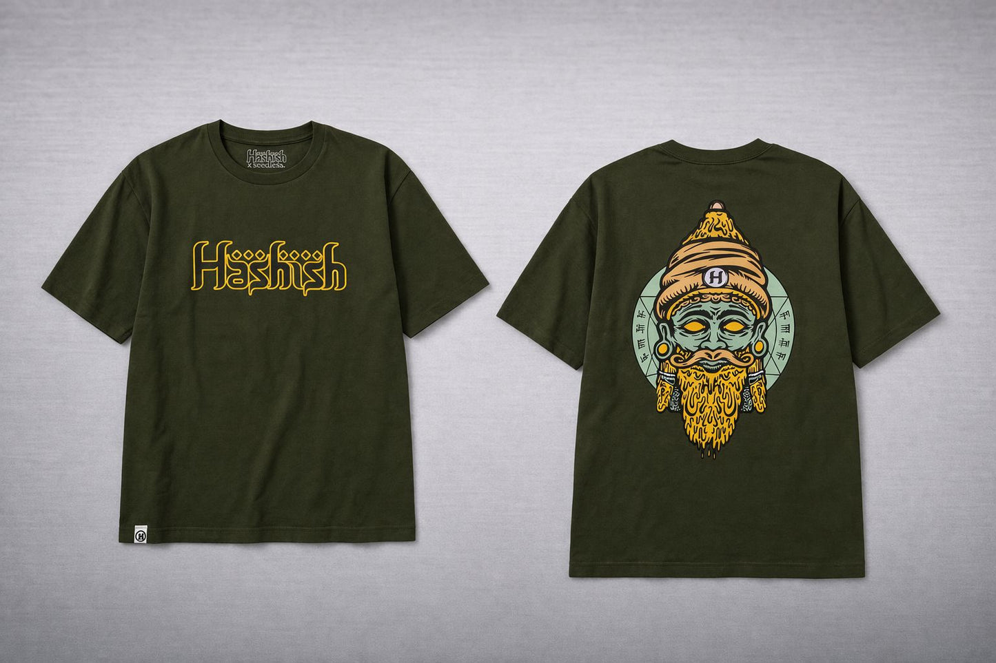 Hashish x SeedleSs Graphic Tee – Green